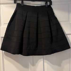 Express Black Textured Skirt